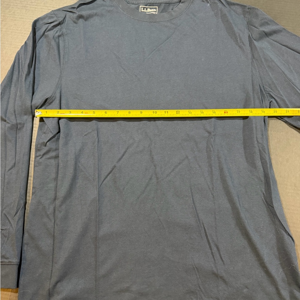 LL Bean - Men's Long Sleeve Crew Neck Shirts - Blue and Gray - Picture 5 of 5